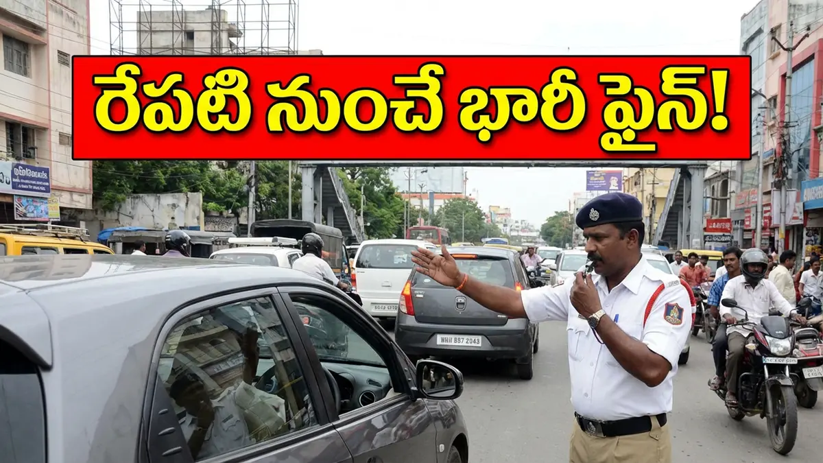 వాహనదారులకు అలర్ట్ మీ నంబర్ ప్లేట్ ఇలా ఉందా రేపటి నుండి ₹5,000 ఫైన్ ఖాయం!